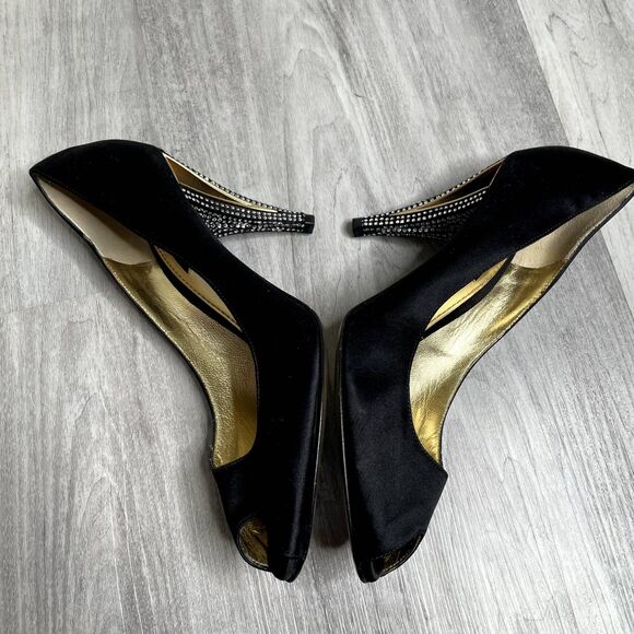 Dolce Gabbana Crystal Satin Pumps - Picture 8 of 12